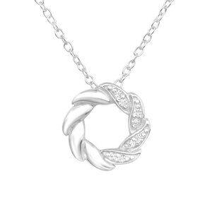 Sterling Silver Wreath Pendant Necklace​